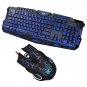 3 Colors LED Backlit USB Wired Gaming Keyboard Multimedia and Mouse Combo Set US