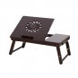 New Adjustable Laptop Desk Foldable Breakfast Serving Bed Tray Coffee Color