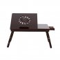 New Adjustable Laptop Desk Foldable Breakfast Serving Bed Tray Coffee Color