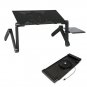 Adjustable Folding Laptop Notebook PC Desk Sofa Table Stand Bed Tray+Cooling Fan