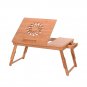Laptop Desk Adjustable Laptop Desk Foldable Breakfast Serving Bed Tray w/ Drawer