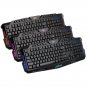 3 Colors LED Backlight USB Multimedia PC Gaming Keyboard for Win 10 8 7 XP / Mac