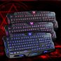 3 Colors LED Backlight USB Multimedia PC Gaming Keyboard for Win 10 8 7 XP / Mac