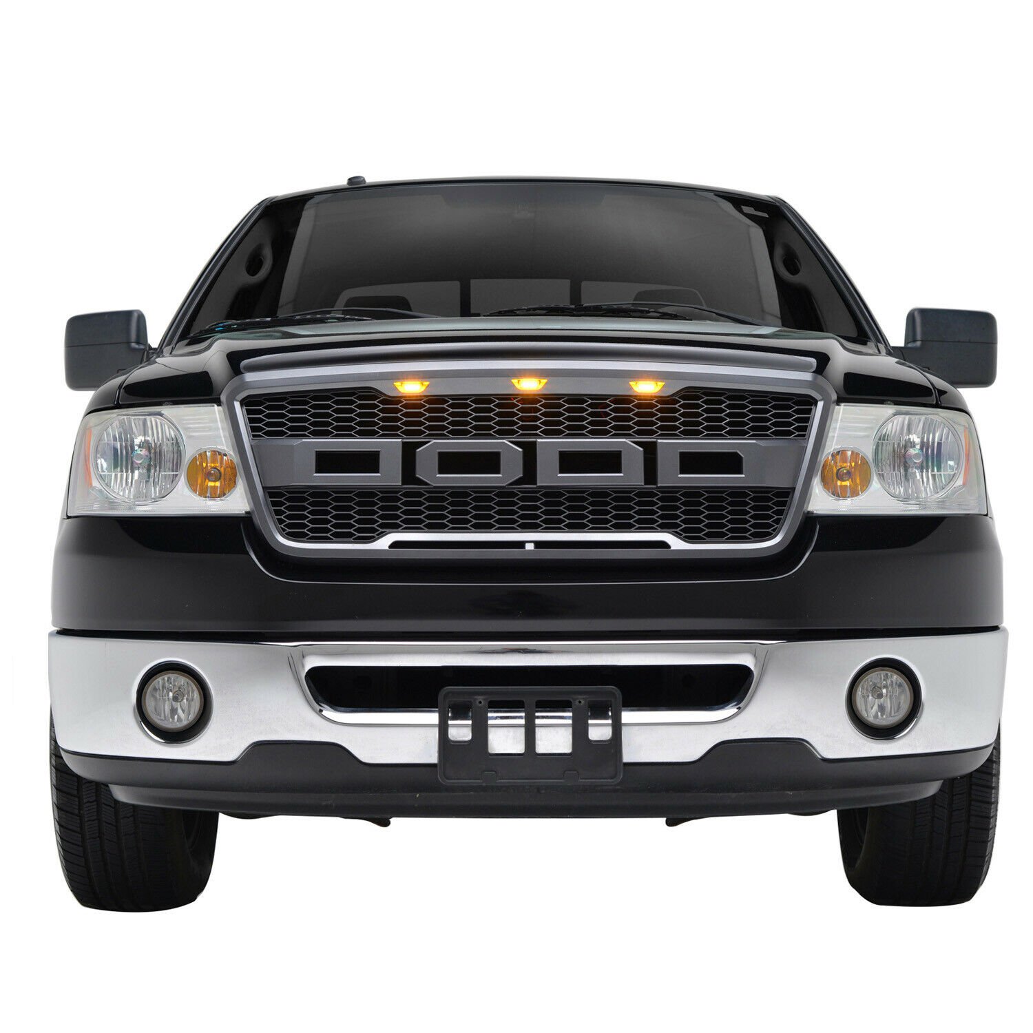 New ABS Front Upper Grill Grille Gloss Fit For F150 04-08