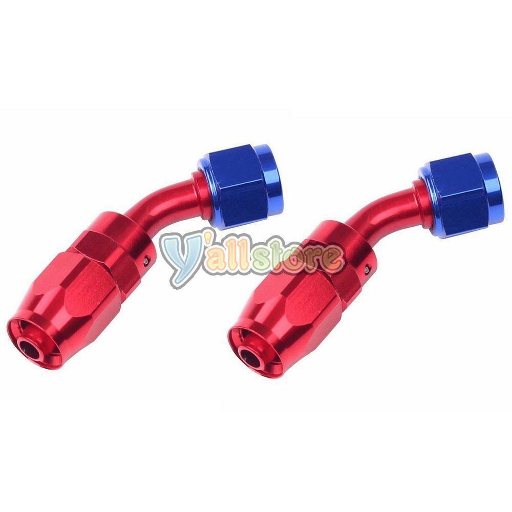 6AN 12FT Braided Fuel Line +6AN-10AN Swivel Fitting Hose End Red