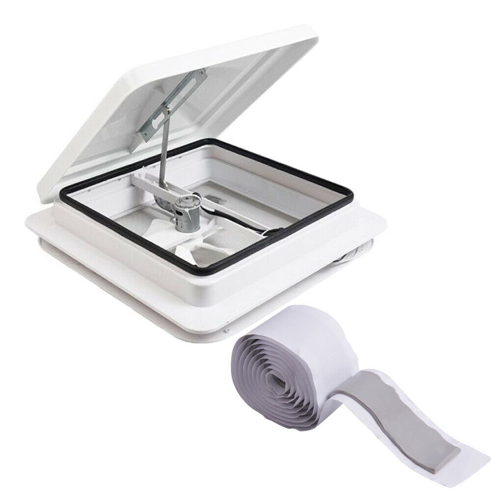 Universal 14"" RV Roof vent 12 volt FAN w/ White lid inner For garnish ring