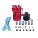 High Quality Oil Catch Reservoir Breather Can Tank & Filter Kit Cylinder RED