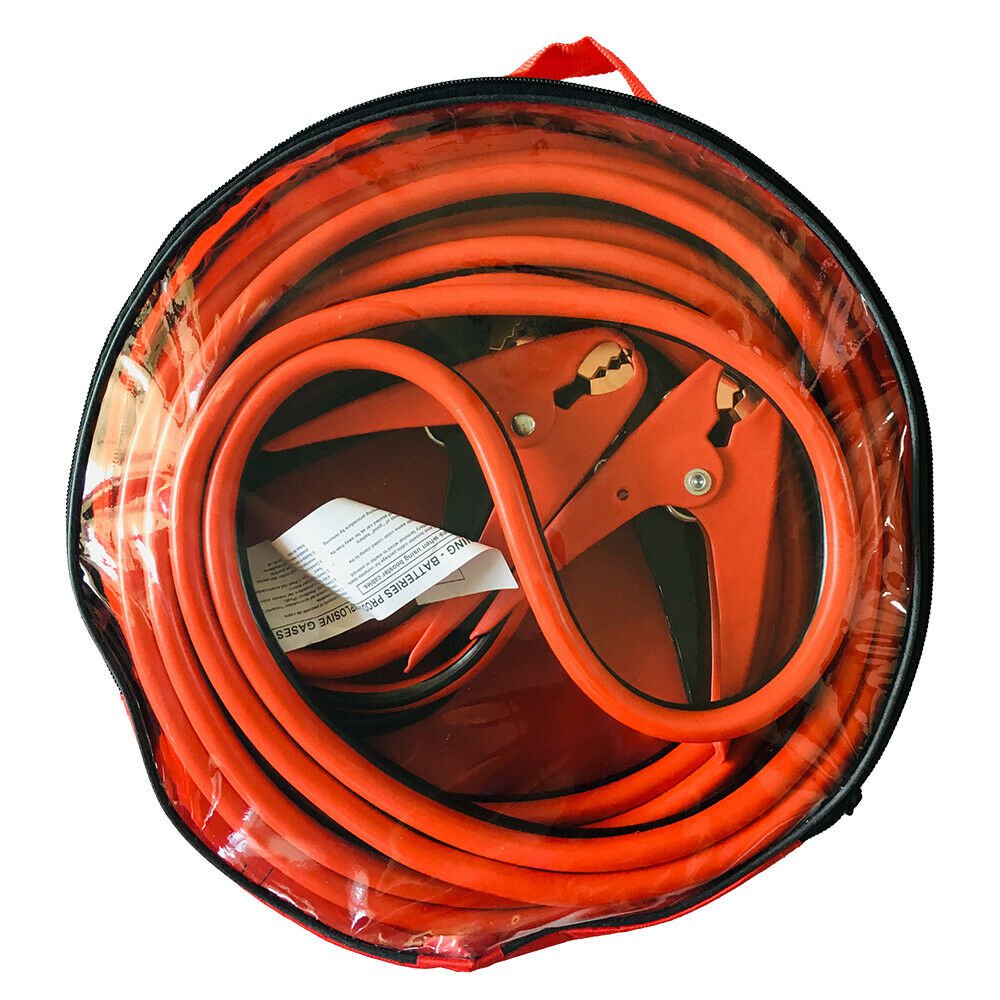 20 Ft 2 Gauge Heavy Duty Power Booster Cable Emergency Car Battery Jumper