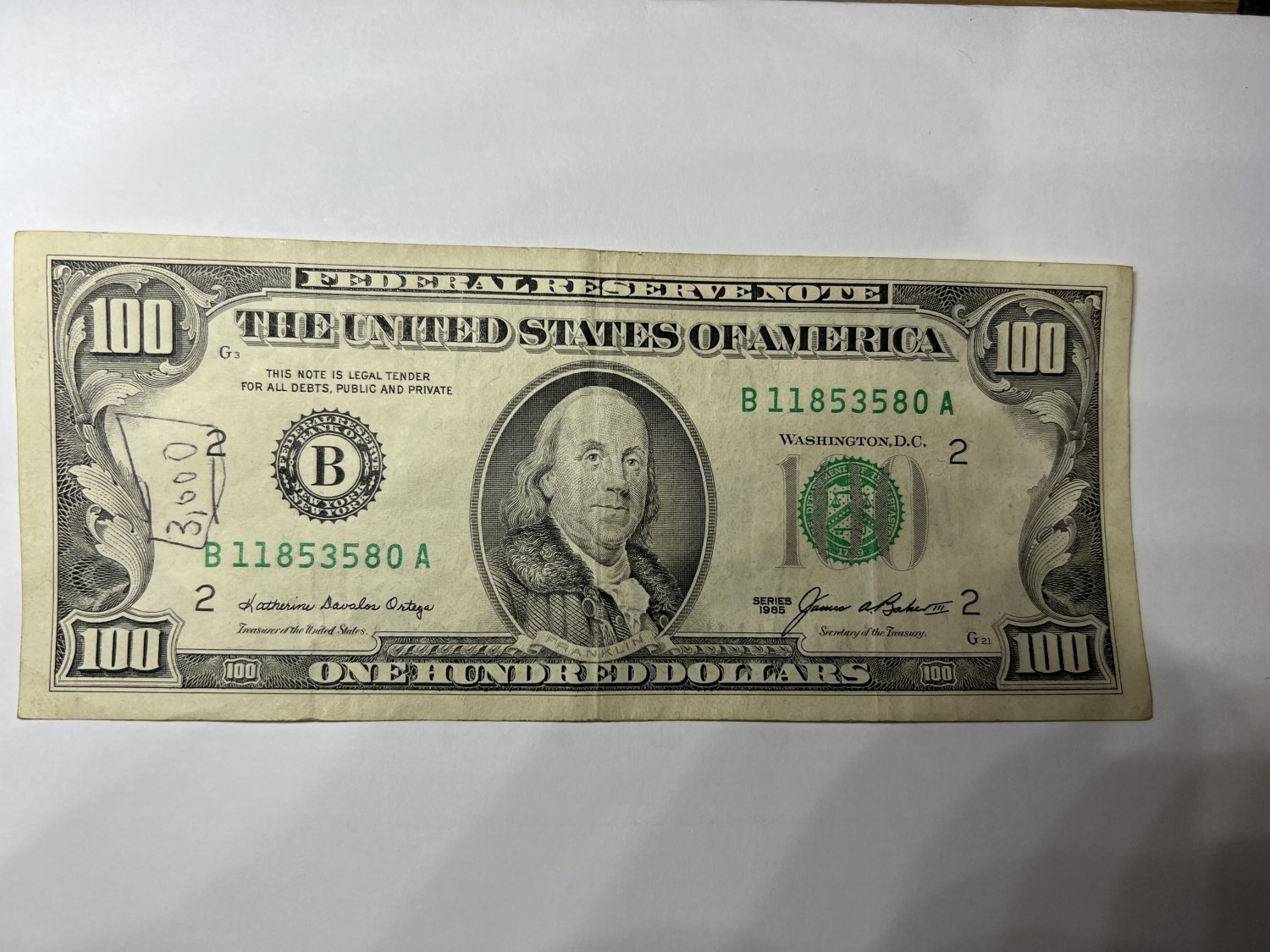 1985-vintage-100-dollar-bill