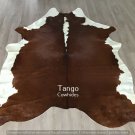 Premium XLarge Hereford Hair on Skin cowhide Rug L87xW73 Inch.Cod0046
