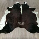 Premium XLarge White Belly Hair on Skin cowhide Rug L89 x W80 Inch. Cod0055