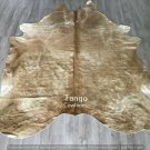 Huge XXLarge Beige Hair on Skin cowhide Rug L100xW91 Inch.Cod0052