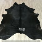 Premium Large Solid Black Hair on Skin cowhide Rug L86xW77Inch.Cod0022