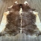 Premium XLarge Brown and White Hair on Skin cowhide Rug L91xW85 Inch.Cod0011