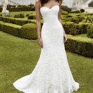 NEW White or ivory lace Mermaid lace up wedding dress gown sizes 4-16