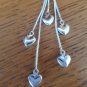 Stamped 925 Sterling silver adjustable heart tassel necklace