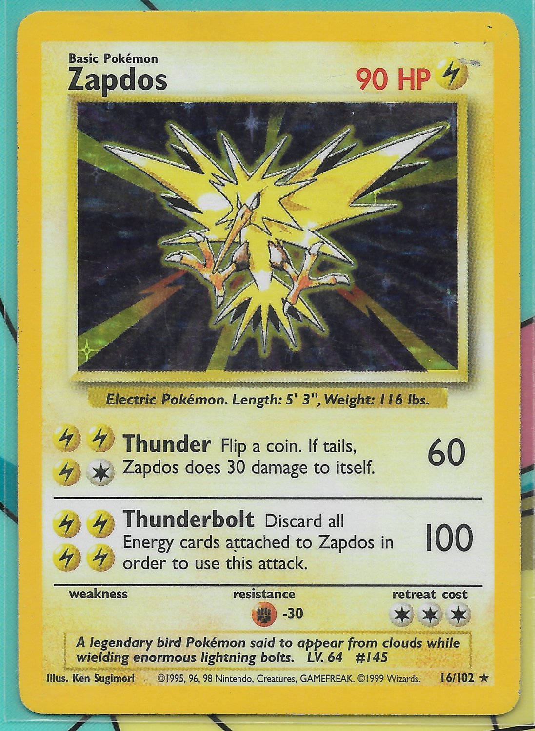 Zapdos [FN] Base Set 16 Rare Holo **BuildYourOwn Booster Pack!**