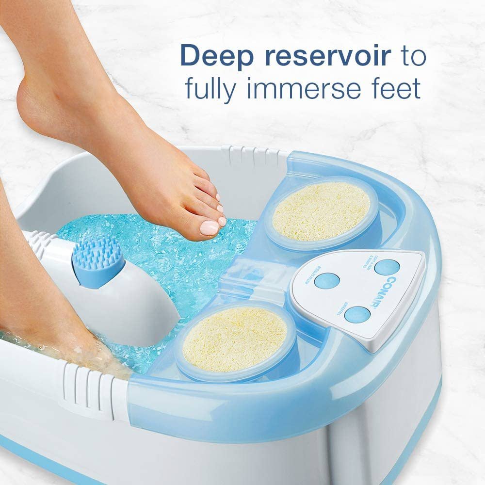 Conair Active Life Waterfall Foot Spa With Lights And Bubbles Blue