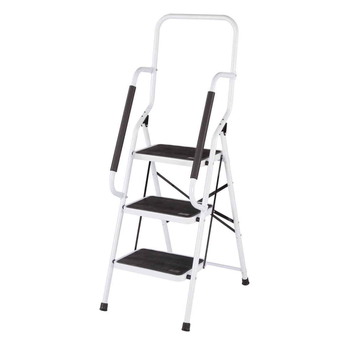 Folding 3-Step Safety Ladder - Padded Side Handrails