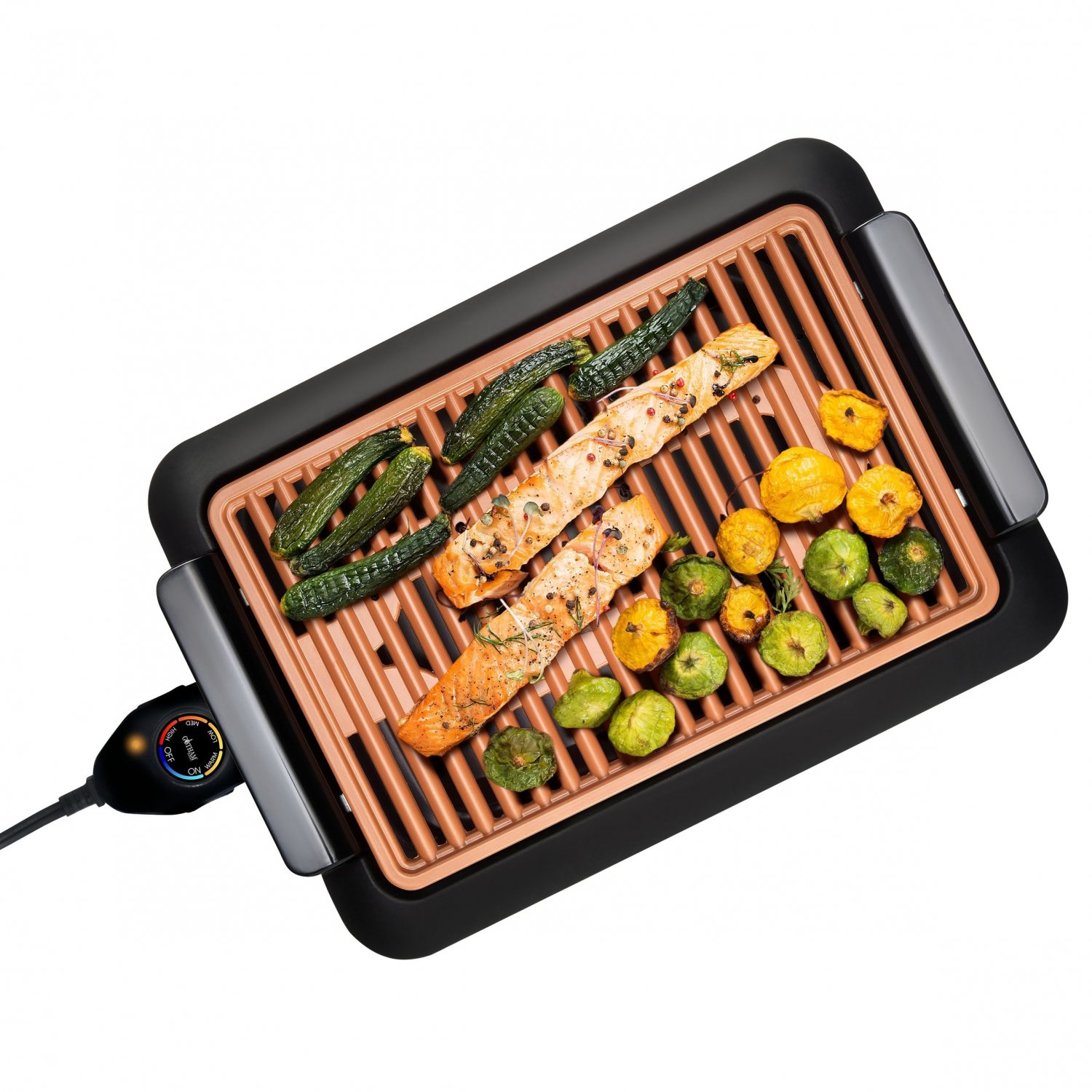 Gotham Steel Smokeless Electric Indoor Grill Nonstick & Portable As