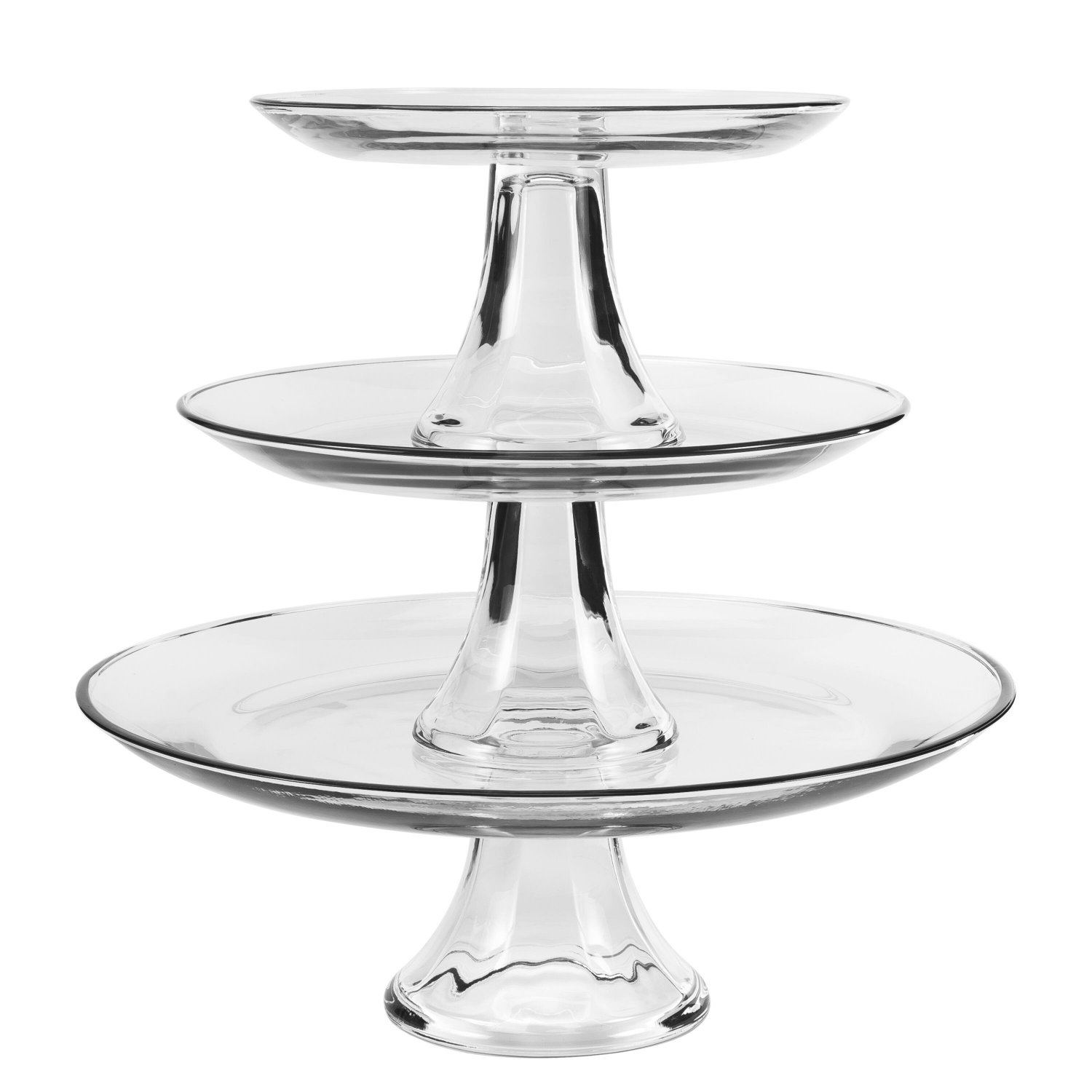 Anchor Hocking Presence Glass 3 Tier Cake Stand Set 4318