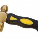 Stubby Brass Hammer Ergonomic Short Handle Ball Peen Mallet Metal Crafts 1 Lb