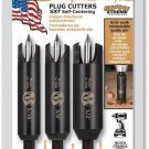 3 Pc Self-Centering Plug Cutter Set