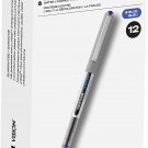 uni-ball® Vision™ Rollerball Pens, Fine Point, 0.7 mm, Gray Barrel, Blue Ink, Pack Of 12