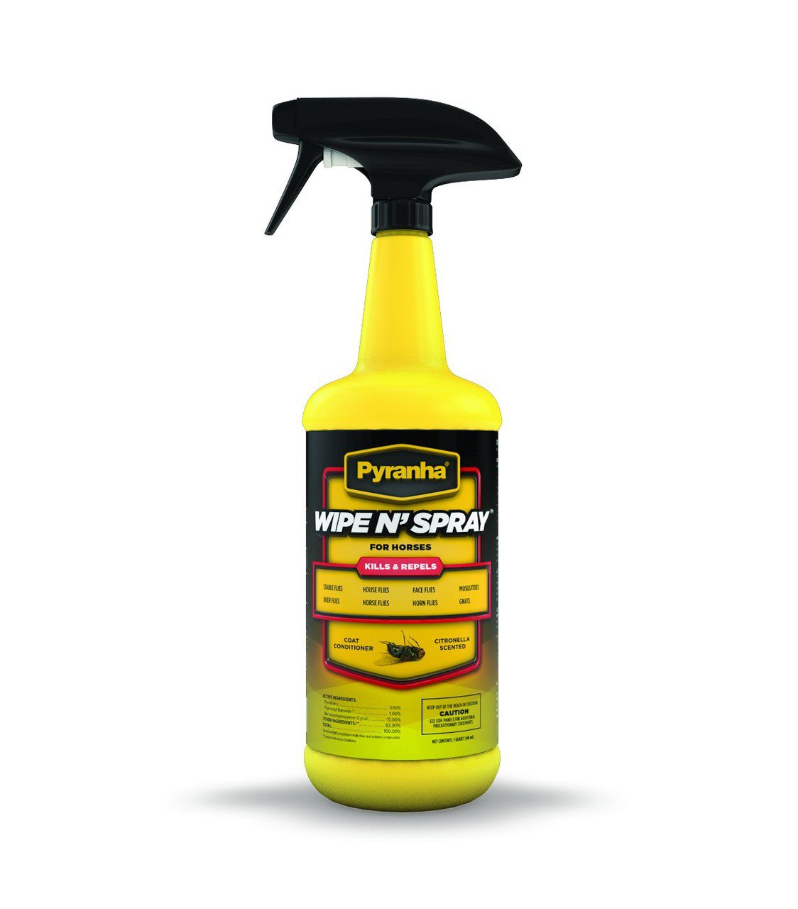 Pyranha Wipe N'Spray Fly Protection Spray for Horses 32oz