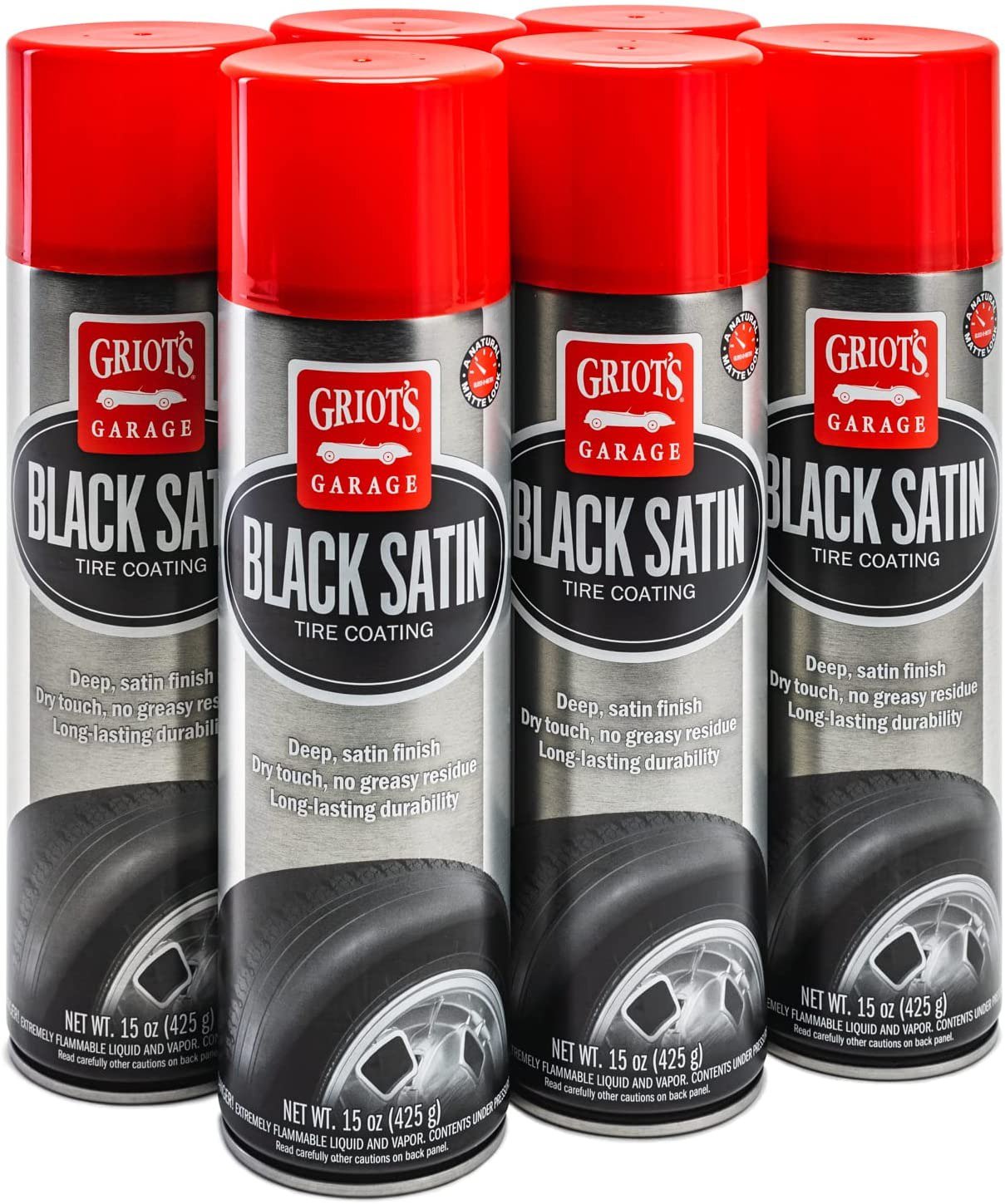 Griot's Garage Black Satin Tire Coating 15oz (6 Pack)