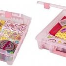 ArtBin 6955RK Super Satchel 1-Compartment Box Translucent Blush (Pack of 2)