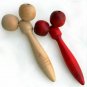 BYEPAIN Wooden Eye Face Roller Health Care Massager Primary Wood Color Relaxing