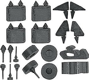 OER Black Rubber Bumper & Stopper Kit – Doors, Hood, Trunk & Console For 1969 Pontiac Firebird