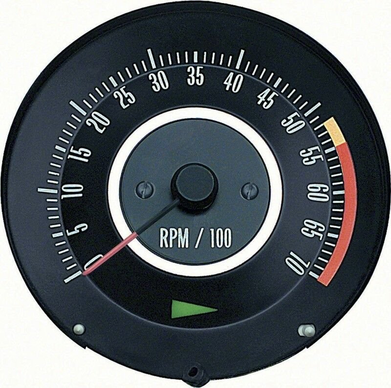 OER 6468910 Tachometer With 5500 Red Line 1967 Chevy Camaro 350 or 396