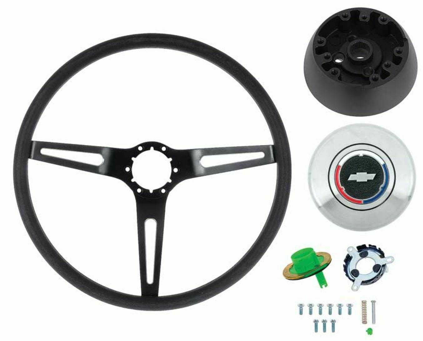 OER Black Comfort Grip Steering Wheel Kit 19691970 Camaro Impala Nova