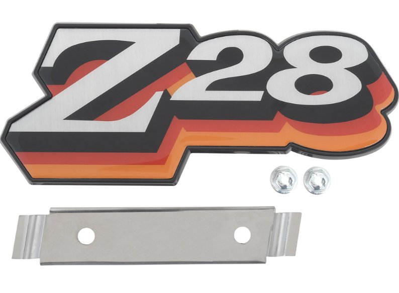 OER Red Z28 Grille Emblem With Hardware For 1978 Chevy Camaro Z28 Models