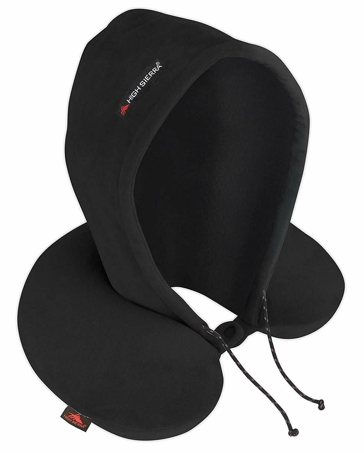 High Sierra Memory Foam Hoodie Travel Neck Support Pillow - Black