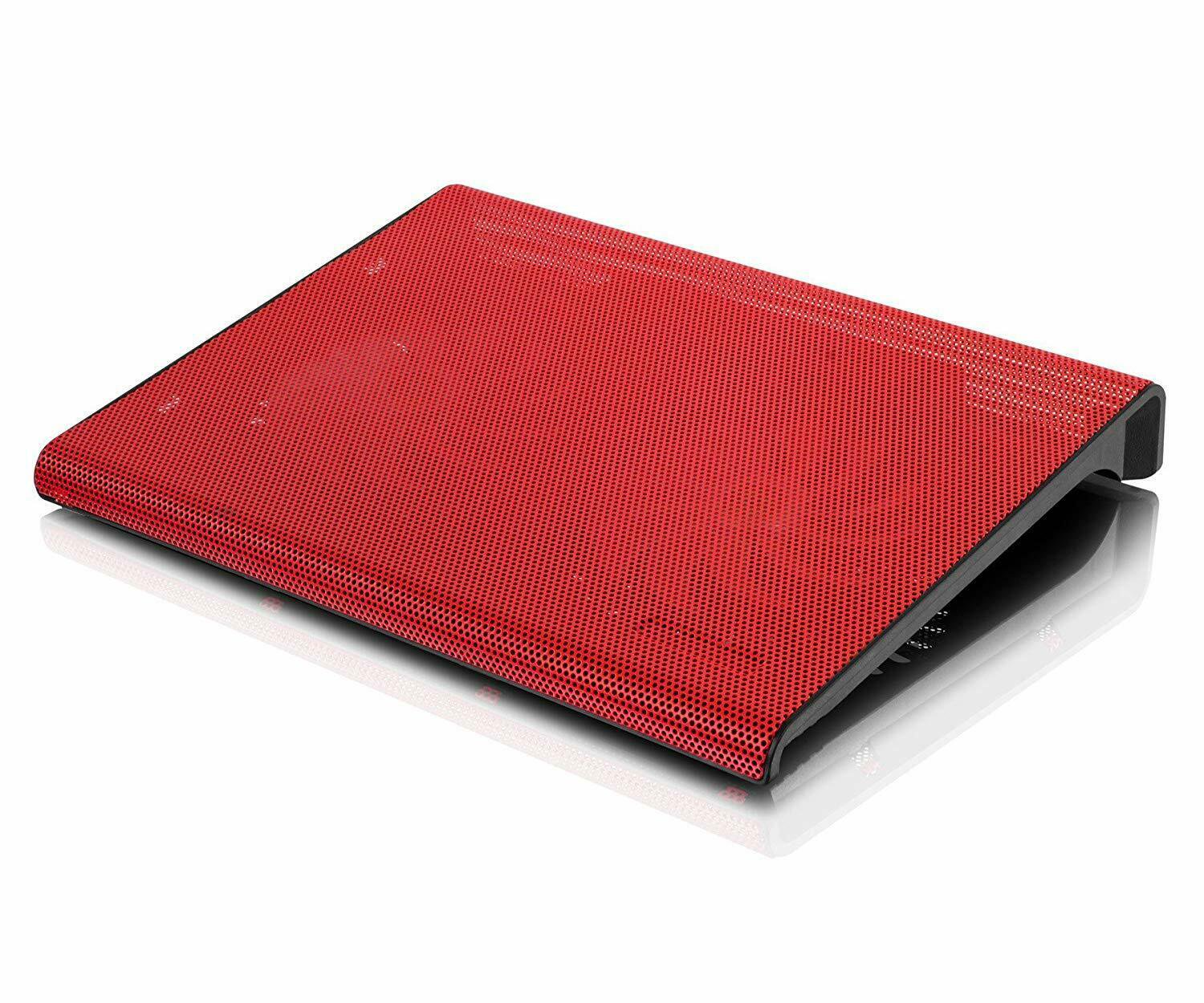 Aluratek 17-inch Slim USB Laptop Cooling Pad Fan - Red