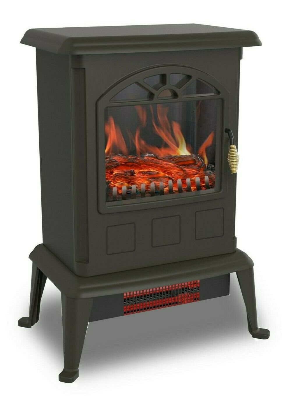 Warm Living 1500W Infrared Quartz Space Heater with Flame Effect