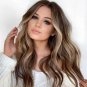 Fashion Women's Long Curly Wigs Brown Gold Blonde Wavy Hair Ombre Party Wig CHY