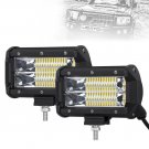 2x 5"INCH 144W LED Work Light Bar Spot Pods Driving OffRoad Tractor 4WD ATV 12V