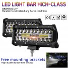 1PC 7" 400W LED Work Light Bar Flood Spot Beam Offroad 4WD SUV Driving Fog Lamp