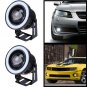 2pcs 3.5" COB LED Fog Light Projector Car White Angel Eye Halo Ring DRL Lamp new
