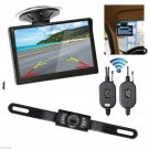 5" TFT LCD Car Rear View Backup Monitor+Wireless Parking Night Vision Camera Kit