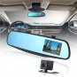 4.3'' 1080P Dual Lens Car Auto DVR Mirror Dash Cam Recorder+Rear View Camera Kit