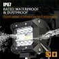 2pcs 4inch 72W CREE LED Work Light Bar Pods Flush Mount Combo Driving Lamp 12V