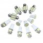 13x White LED Package Interior For Dome Map License Lights T10 & 31mm Bulb Lamp