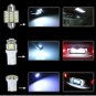 13x White LED Package Interior For Dome Map License Lights T10 & 31mm Bulb Lamp