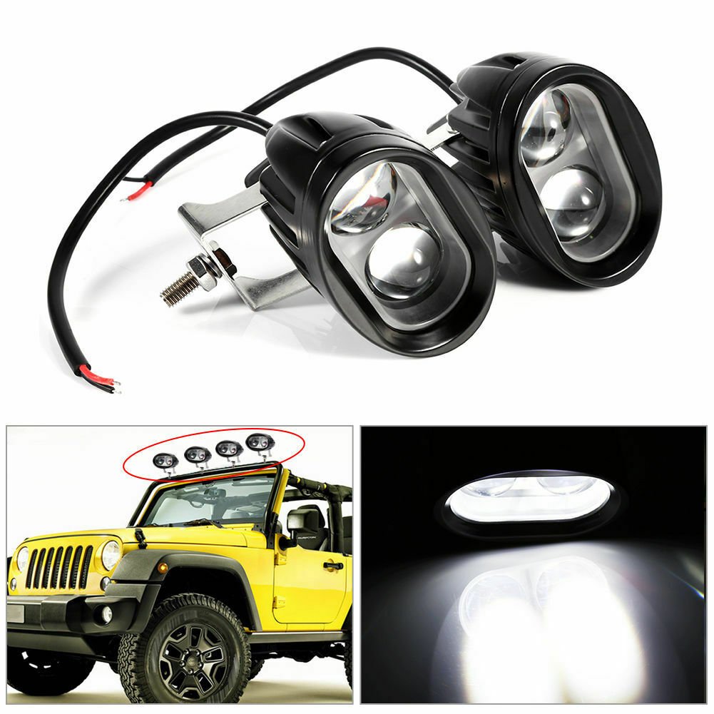 Pair 20W 6000K LED Work Driving Light Spot Beam Waterproof for Truck SUV Car