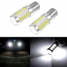 2x BA15S P21W 1156 LED Car Backup Reverse Light White Bulb 33-SMD 5630 5730 CHY